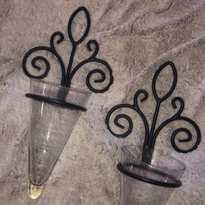 Decorative glass sconces